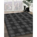 Patterned Midnight Gray Rug in Family Room, pat3734gry