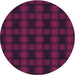 Square Patterned Medium Violet Red Pink Rug, pat3734pur
