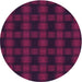 Square Machine Washable Transitional Medium Violet Red Pink Rug in a Living Room, wshpat3734pur