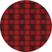 Square Patterned Maroon Red Rug, pat3734rd