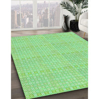 Patterned Green Rug, pat3735grn