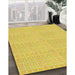 Patterned Yellow Rug in Family Room, pat3735yw