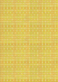 Machine Washable Transitional Yellow Rug, wshpat3735yw