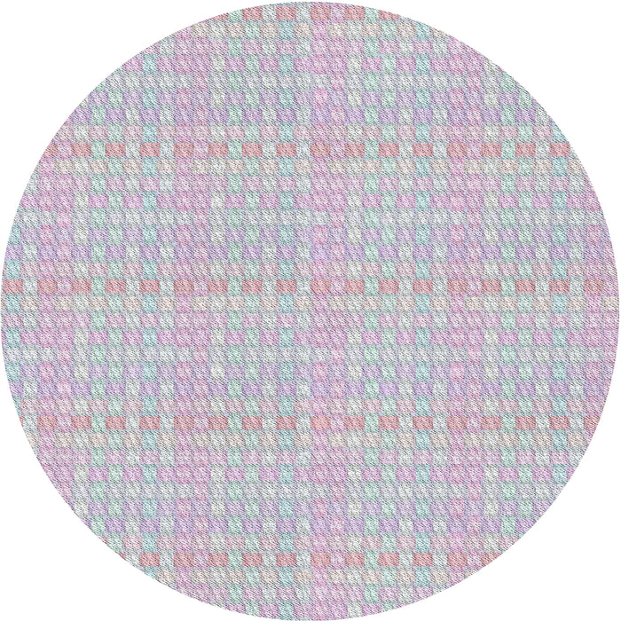 Square Machine Washable Transitional Lavender Purple Rug, wshpat3735