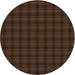 Square Patterned Saddle Brown Rug, pat3736brn