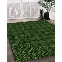 Patterned Black Rug, pat3736grn
