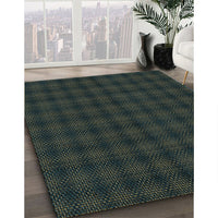 Patterned Midnight Gray Rug, pat3736lblu