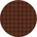 Square Patterned Mahogany Brown Rug, pat3736org