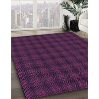 Patterned Dark Pink Rug, pat3736pur