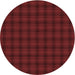 Square Patterned Maroon Red Rug, pat3736rd