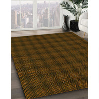 Patterned Saddle Brown Rug, pat3736yw