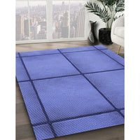 Patterned Sky Blue Rug, pat3737blu