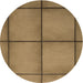 Square Patterned Saddle Brown Rug, pat3737brn