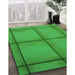 Machine Washable Transitional Lime Green Rug in a Family Room, wshpat3737grn