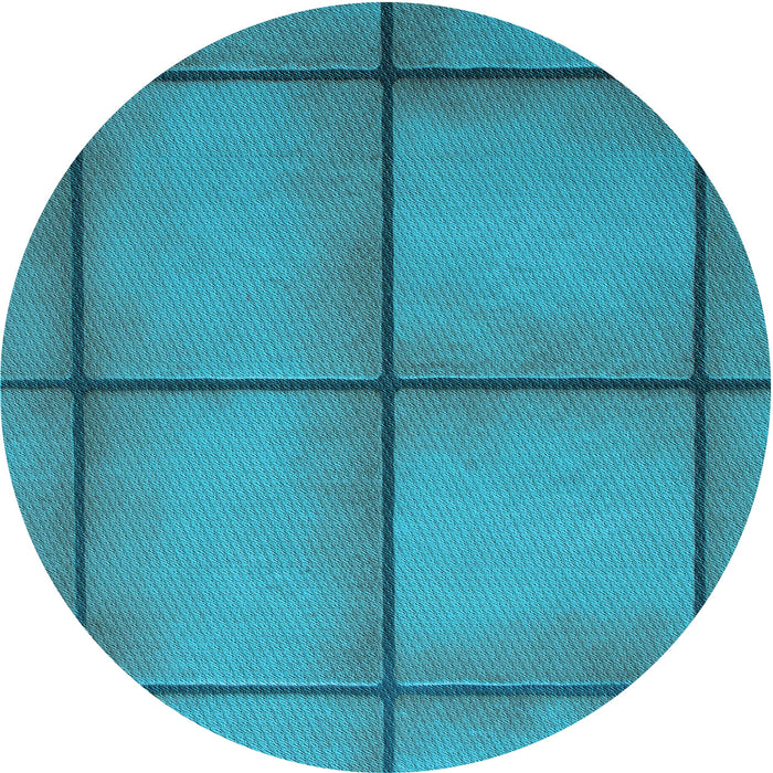 Square Machine Washable Transitional Dark Cyan Green Rug in a Living Room, wshpat3737lblu