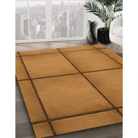 Patterned Mahogany Brown Rug, pat3737org