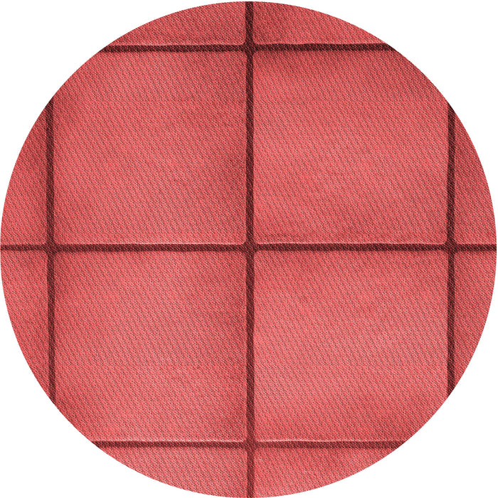 Square Patterned Red Rug, pat3737rd