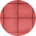 Square Patterned Red Rug, pat3737rd