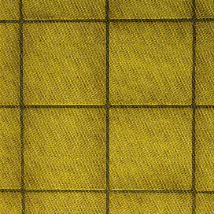 Round Machine Washable Transitional Yellow Rug, wshpat3737yw