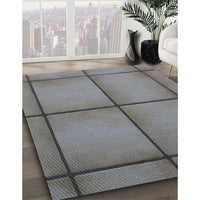 Patterned Dark Gray Novelty Rug, pat3737