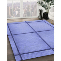 Patterned Sky Blue Rug, pat3738blu