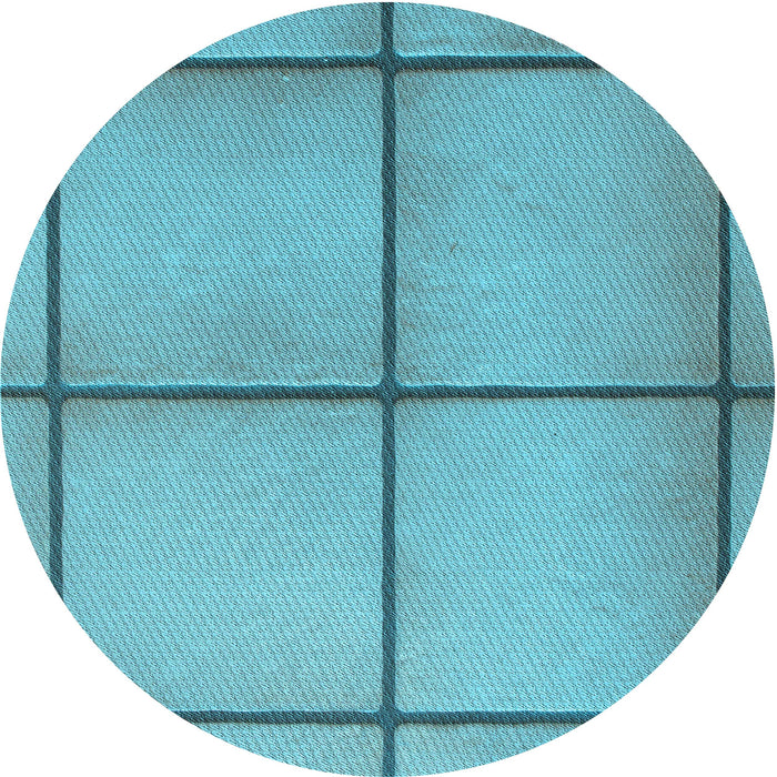Square Machine Washable Transitional Bright Turquoise Blue Rug in a Living Room, wshpat3738lblu