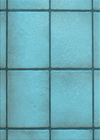 Machine Washable Transitional Bright Turquoise Blue Rug, wshpat3738lblu