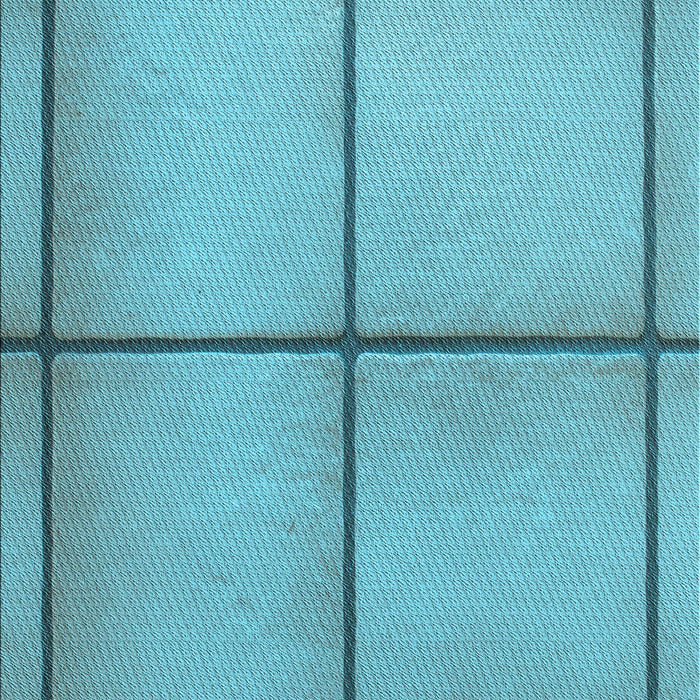 Machine Washable Transitional Bright Turquoise Blue Rug, wshpat3738lblu