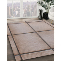 Patterned Desert Sand Beige Novelty Rug, pat3738