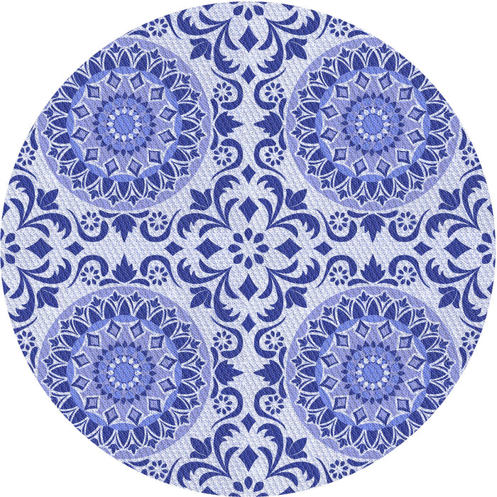 Square Patterned Ocean Blue Rug, pat3739blu