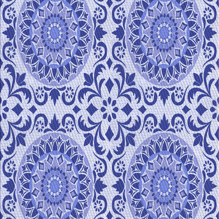 Patterned Ocean Blue Rug, pat3739blu