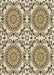 Patterned Khaki Gold Rug, pat3739brn