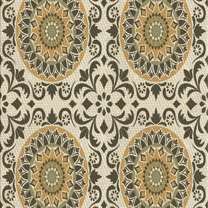 Machine Washable Transitional Khaki Gold Rug, wshpat3739brn