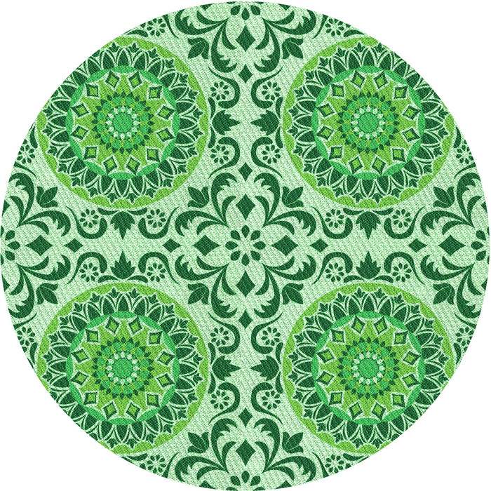 Square Machine Washable Transitional Light Green Rug in a Living Room, wshpat3739grn