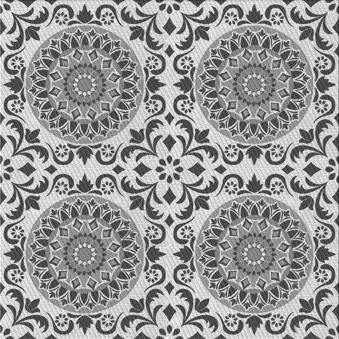 Round Patterned Gray Rug, pat3739gry