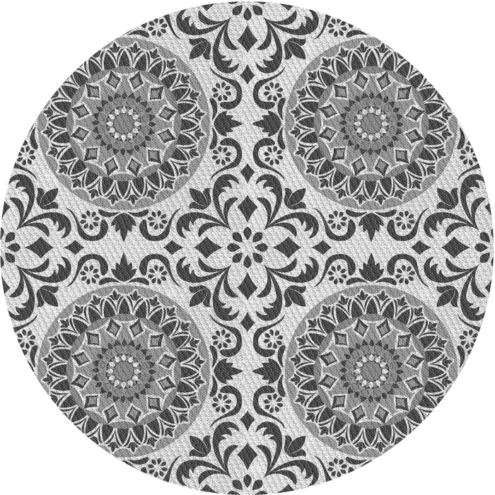 Square Patterned Gray Rug, pat3739gry