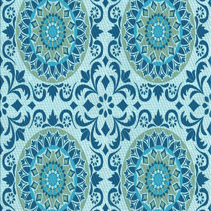 Patterned Bright Navy Blue Rug, pat3739lblu