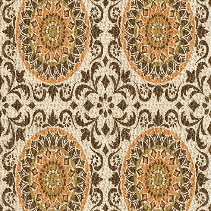 Patterned Saddle Brown Rug, pat3739org