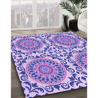 Patterned Mauve Purple Rug, pat3739pur