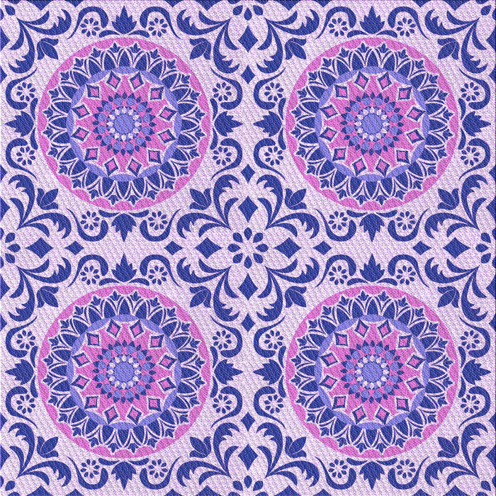 Round Patterned Mauve Purple Rug, pat3739pur