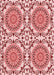 Machine Washable Transitional Red Rug, wshpat3739rd