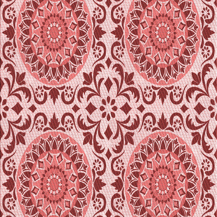 Machine Washable Transitional Red Rug, wshpat3739rd