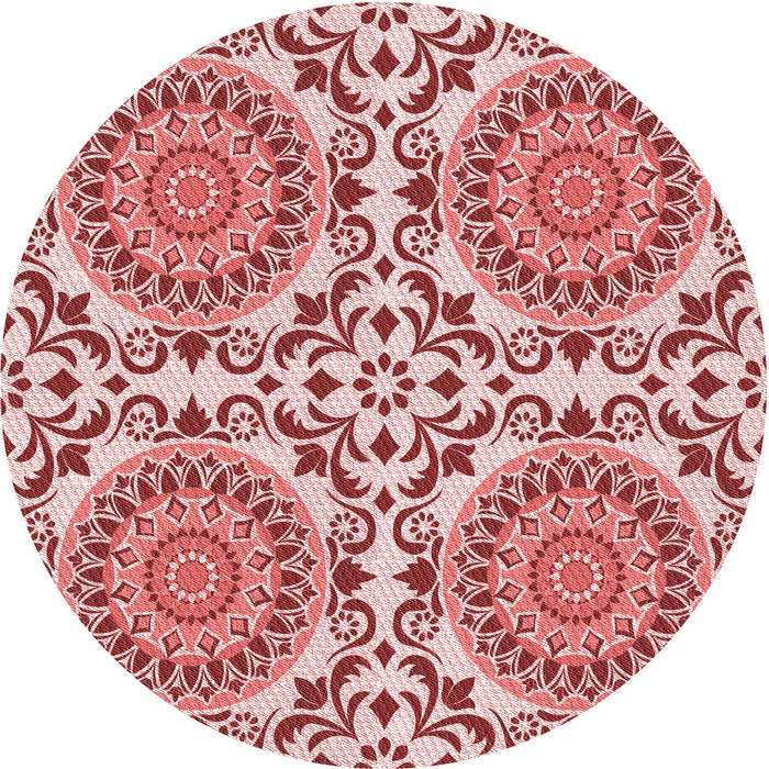 Square Patterned Red Rug, pat3739rd