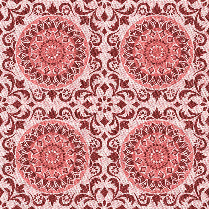 Round Machine Washable Transitional Red Rug, wshpat3739rd