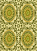 Patterned Olive Green Rug, pat3739yw