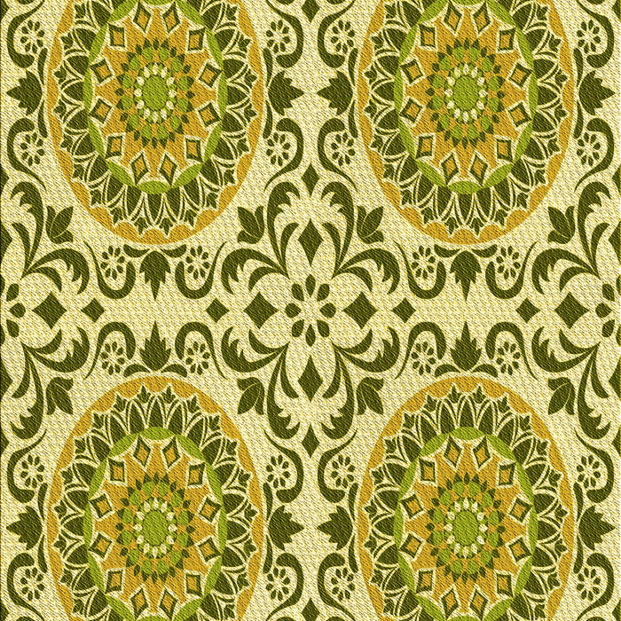 Patterned Olive Green Rug, pat3739yw