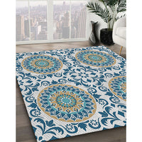 Patterned Blue Novelty Rug, pat3739