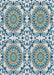 Patterned Blue Novelty Rug, pat3739