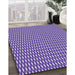 Machine Washable Transitional Amethyst Purple Rug in a Family Room, wshpat373