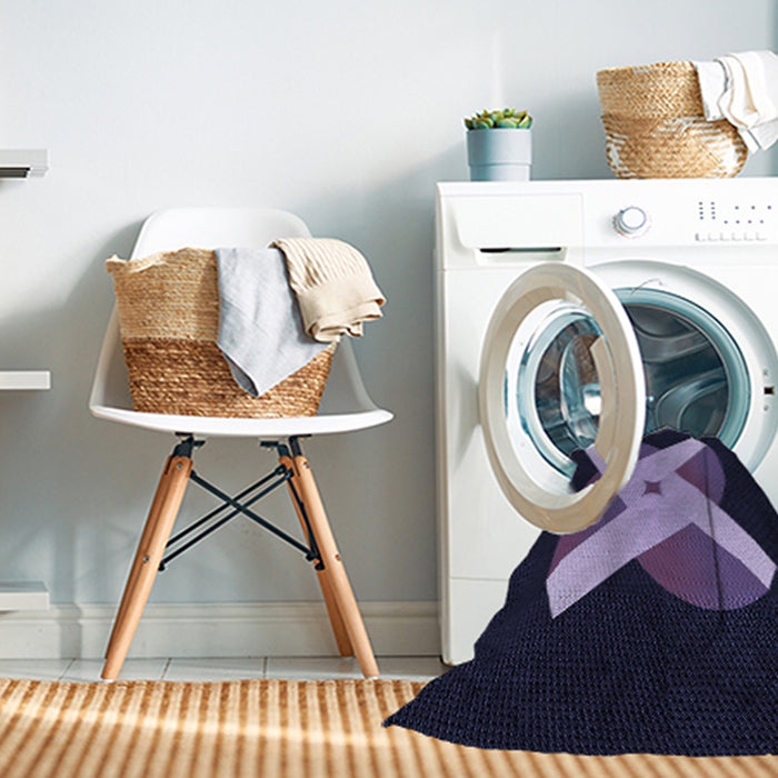 Machine Washable Transitional Night Blue Rug in a Washing Machine, wshpat374blu